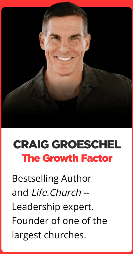 Craig Groeschel inspiring business owners at the Factor Forum Leadership Summit on March 14, 2025