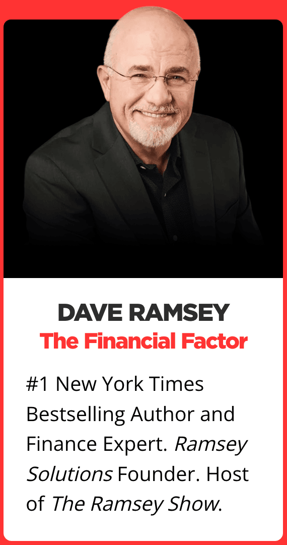 Dave Ramsey live at The Factor Forum 2025, sharing financial and leadership strategies on March 14