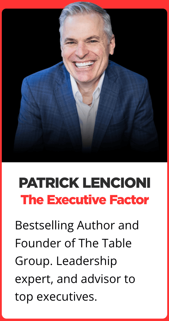 Patrick Lencioni speaking on executive leadership training at The Factor Forum on March 14